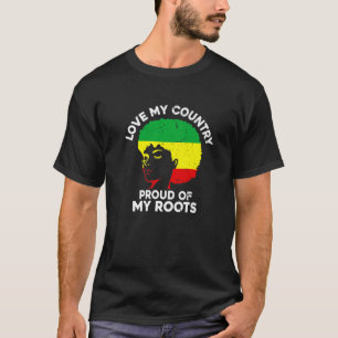 Camiseta Ame O Meu País Orgulhoso Das Minhas Raízes Mulhe