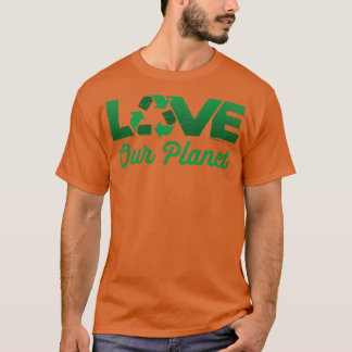 Camiseta Ame o nosso planeta Reuse Reciclar Verde