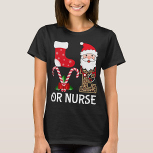 Camiseta Ame o Pai Natal que é estetoscópio ou enfermeiro d