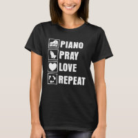 Ame o pianista cristão rezando guerreiro