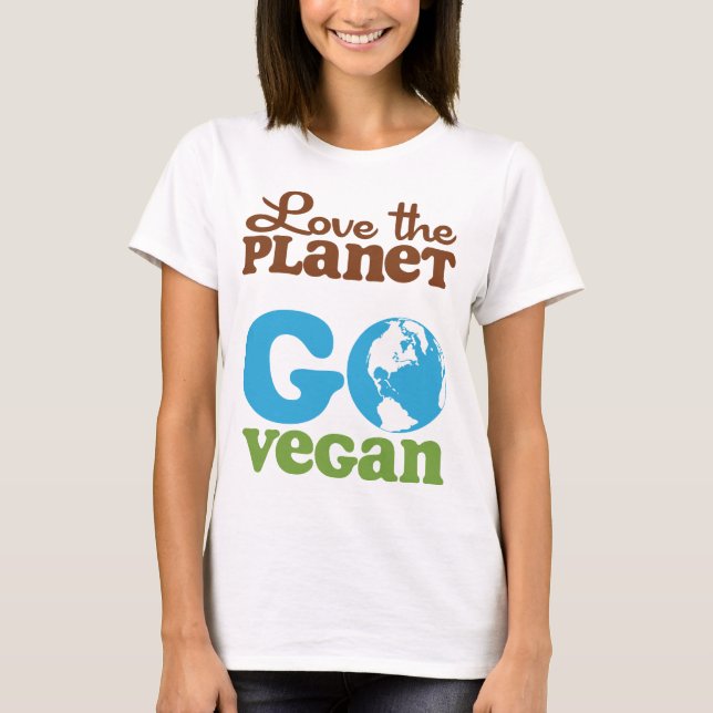 Camiseta Ame o planeta vão Vegan (Frente)