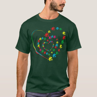 Camiseta Ame o presente de consciência Quebra-cabeça do Aut