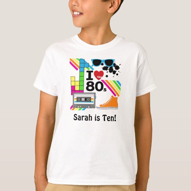 Camiseta Ame o t-shirt personalizado anos 80 (Frente)