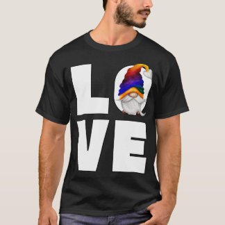 Camiseta Ame Orgulho gay Gnome Para A Consciência LGBTQ Eng