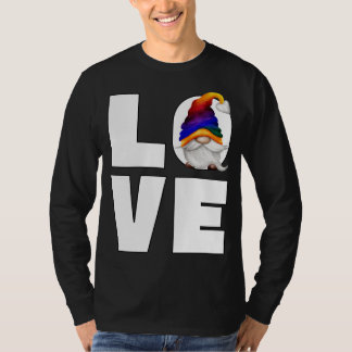 Camiseta Ame Orgulho gay Gnome Para A Consciência LGBTQ Eng