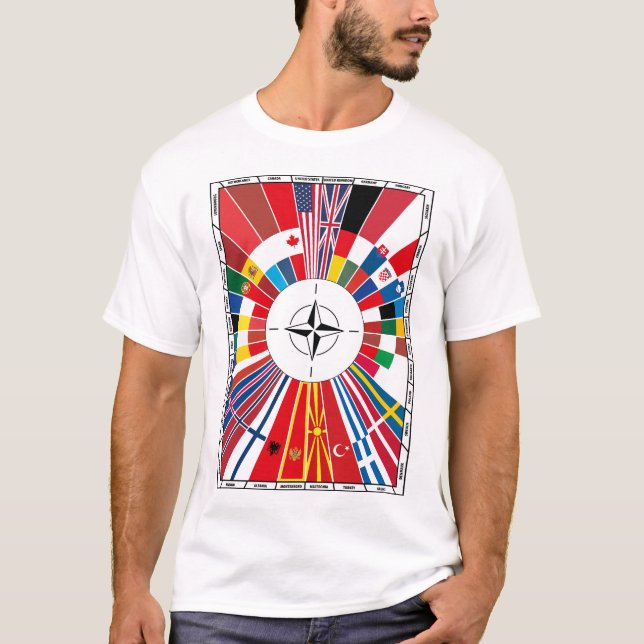 Camiseta Ame os países da NATO, com a NATO (Frente)