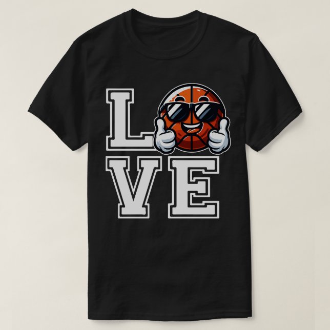 Camiseta Ame os polegares de basquete (Frente do Design)