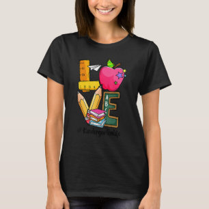 Camiseta Ame Professora Da Esquadra Do Jardim De Infância D