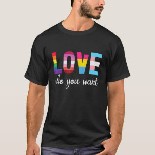 Camiseta Ame Quem Você Quer Mulher Orgulho gay Lgbt Rainbow