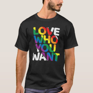 Camiseta Ame Quem Você Quer Que O Gay Rainbow Apoie A Igual
