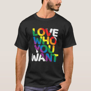 Camiseta Ame Quem Você Quer Que O Gay Rainbow Apoie A Igual