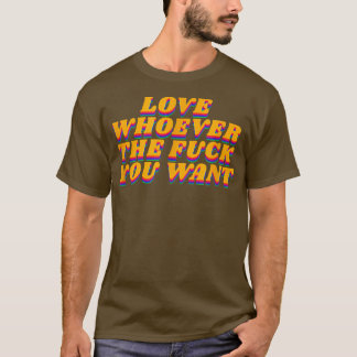 Camiseta Ame quem você quiser Lgbtq Orgulho gay 1970s Rainb