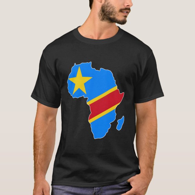 Camiseta Ame República Democrática Do Congo Rdc Flag Afr (Frente)