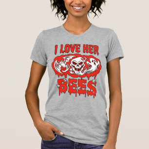 Camiseta Ame Seu Crânio de Abelhas Morcego Fantasma Gotejam