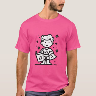 Camiseta Ame seu planeta - Gráfico do Dia Mundial do Ambien