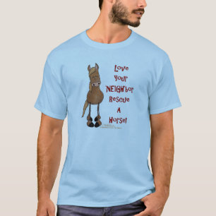 Camiseta Ame seu resgate de cavalos NEIGHbor
