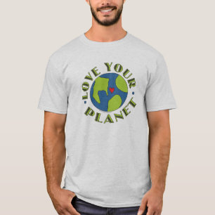 Camiseta Ame seu t-shirt da terra do planeta