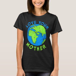 Camiseta Ame Sua Vintagem Mãe Terra Economize Ambiente Ea