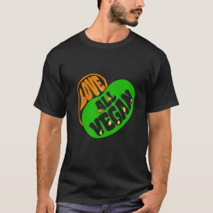 Camiseta Ame Todos Equipe Vegana Baseada em Plantas Herbívo