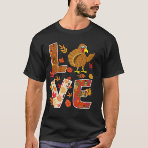 Camiseta Ame Turquia Ação de Graças Feliz Queda Amanhã outo