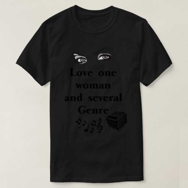 Camiseta Ame uma mulher e vários gêneros (Frente do Design)