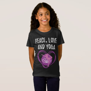 Camiseta Ame Yoga Gift para Yogis Peace, Love e Yoga Gift