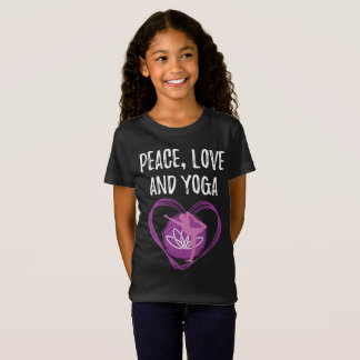 Camiseta Ame Yoga Gift para Yogis Peace, Love e Yoga Gift
