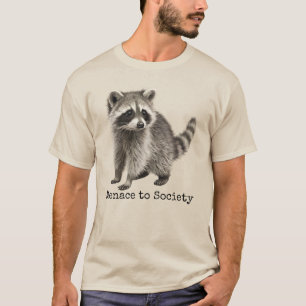 Camiseta Ameaça à Sociedade, Meme Engraçado de Guaxinim Fer