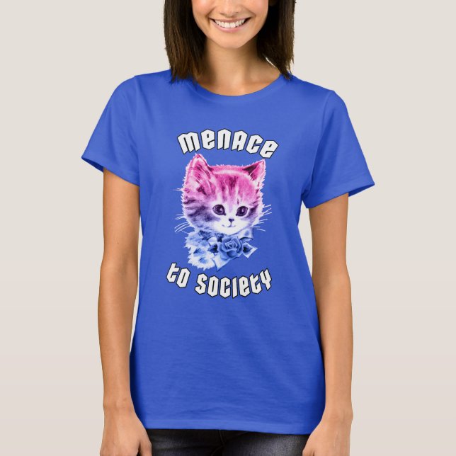 Camiseta Ameaça Bissexual Kitty (Frente)