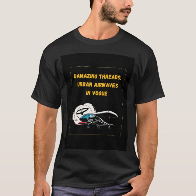 CAMISETA AMEAÇAS IMPRESSIONANTES: ONDAS AÉREAS URBANAS EM V (Frente)