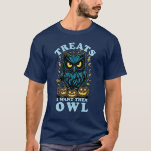 Camiseta Ameaças Que Quero A Coruja   Halloween