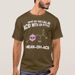 Camiseta AMeanOhAcid Química Engraçada Pun Amino Homens com