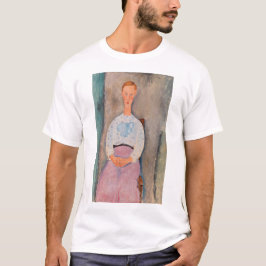 Camiseta Amedeo Modigliani - Garota com uma blusa Polka-Dot