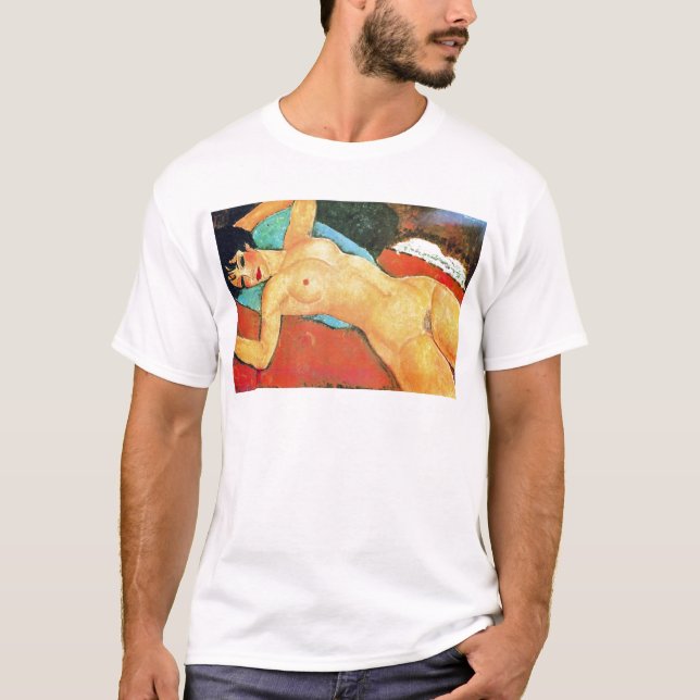 Camiseta Amedeo Modigliani - Mulher Reclinante (Frente)