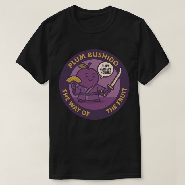 Camiseta Ameixa Perfeita Honra Samurai Fruta (Frente do Design)