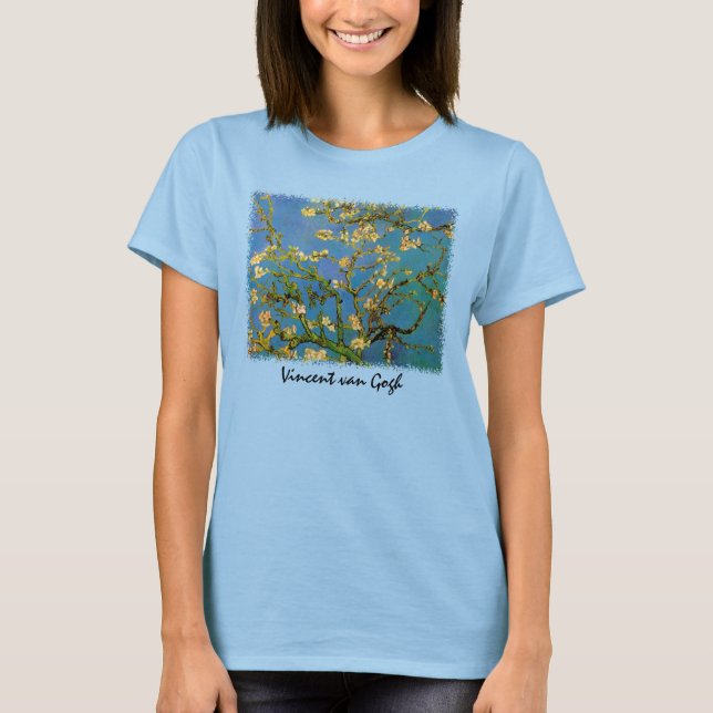 Camiseta Ameixeira em Flor de Vincent van Gogh (Frente)