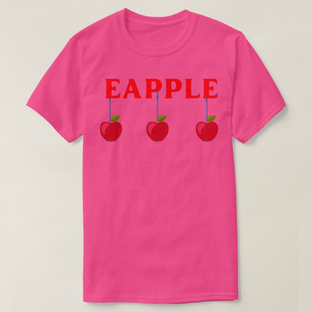 Camiseta Amelho Três maçãs vermelhas 1 (Frente do Design)