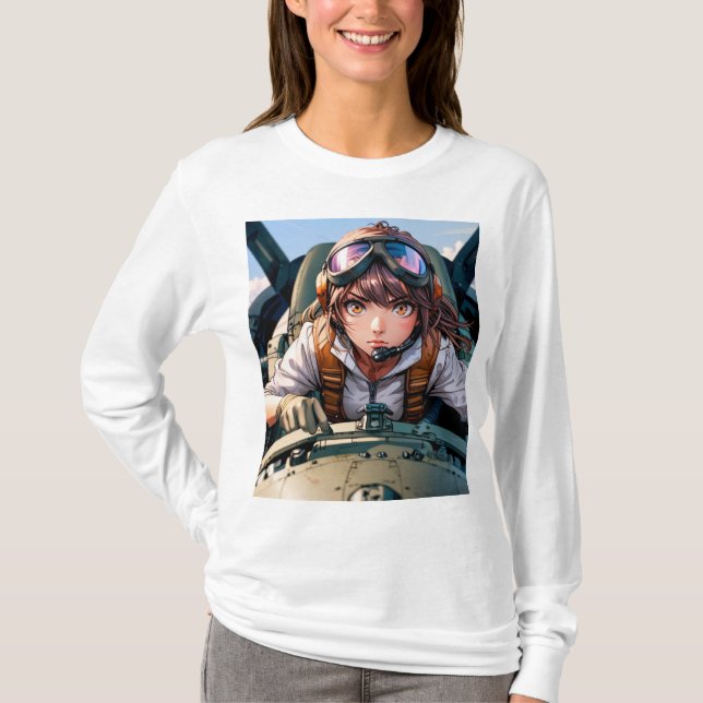 Camiseta Amelia Earhart: Voando além das fronteiras (Frente)