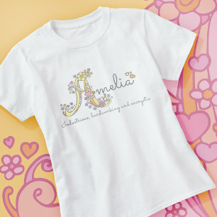 Camiseta Amelia girls name decorative custom meaning