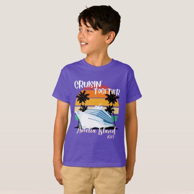 Camiseta Amelia Island Cruise 2025 Family Group Viagem (Frente Completa)