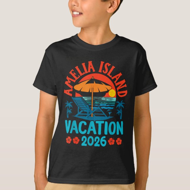 Camiseta Amelia Island Florida 2026 Vacation Beach Summer V (Frente)