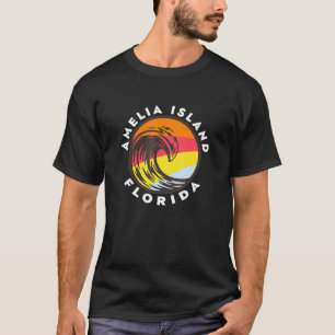 Camiseta Amelia Island Flórida Vacinação Souvenir Ocean Wav