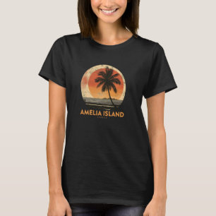 Camiseta Amelia Island Florida Vintage Beach Vacm Palm