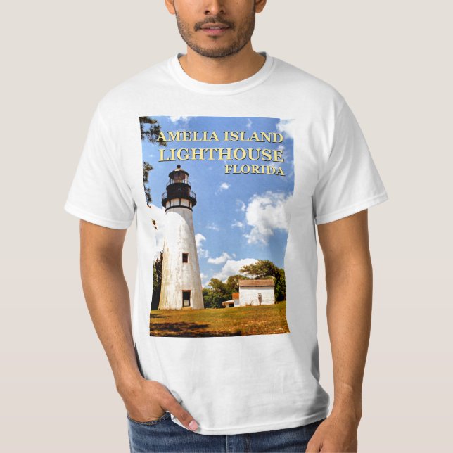 Camiseta Amelia Island Lighthouse, Flórida T-Shirt (Frente)
