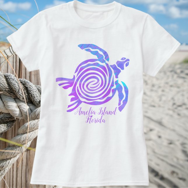 Camiseta Amelia Island Sea Turtle T-Shirt (Criador carregado)
