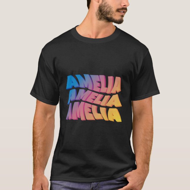 Camiseta Amelia para Primeiro Nome Amelia (Frente)