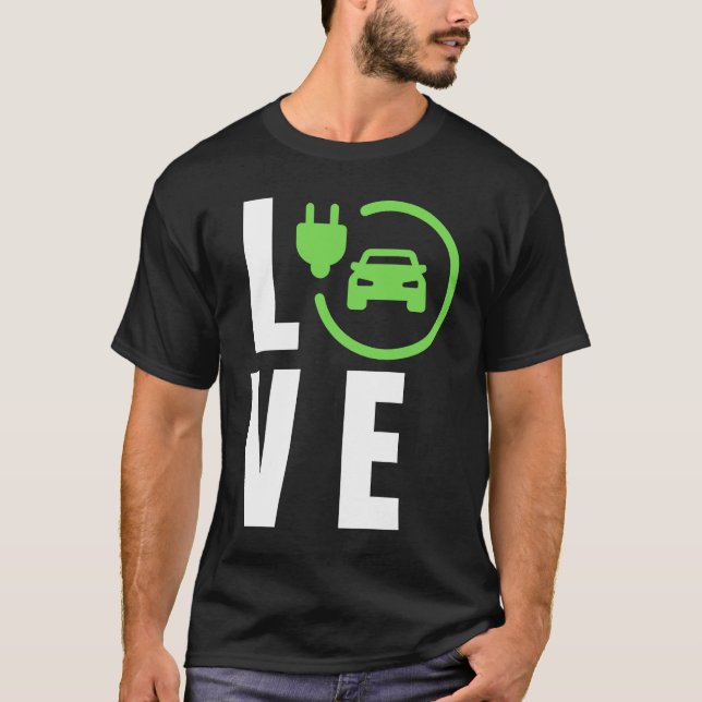 Camiseta AMEM Carros Elétricos, amores e carros, amam EVs E (Frente)