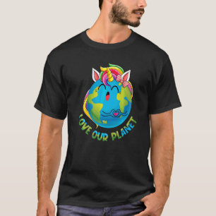 Camiseta Amem o Nosso Planeta Cute Earth Day Mundo Crianças