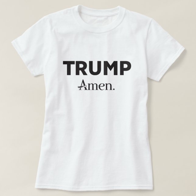 Camiseta Amém Trump (Frente do Design)