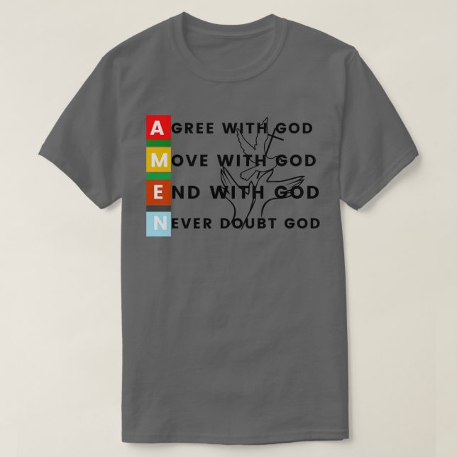 Camiseta AMEN com Deus (Frente do Design)